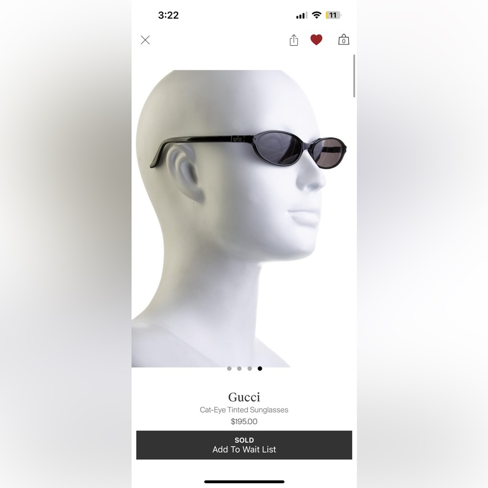 Gucci Cat-Eye Tinted Sunglasses